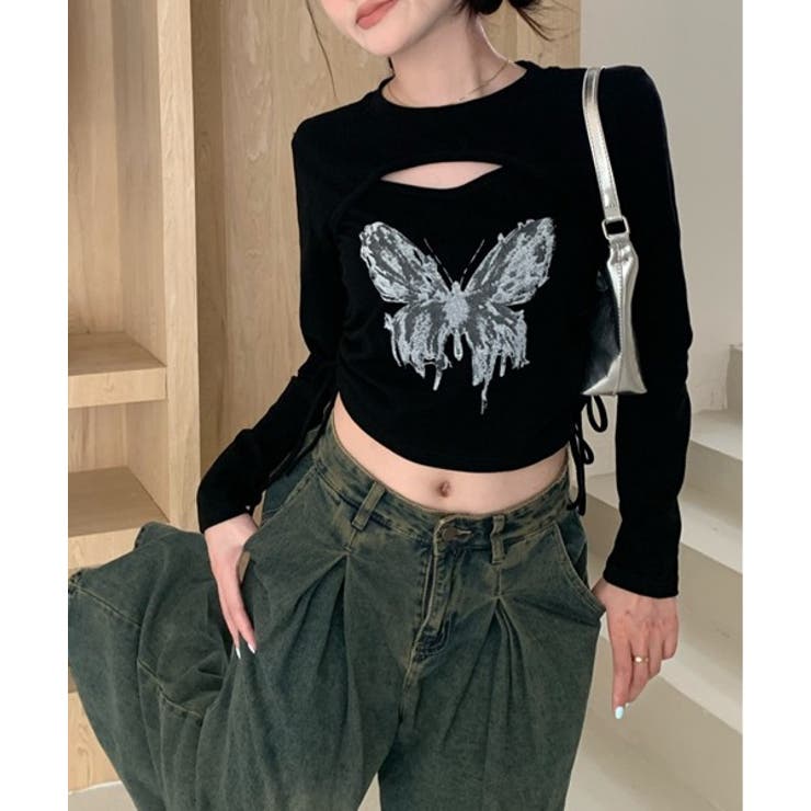 ユニークレイヤードプリントTシャツ | by muni:r | 詳細画像3 