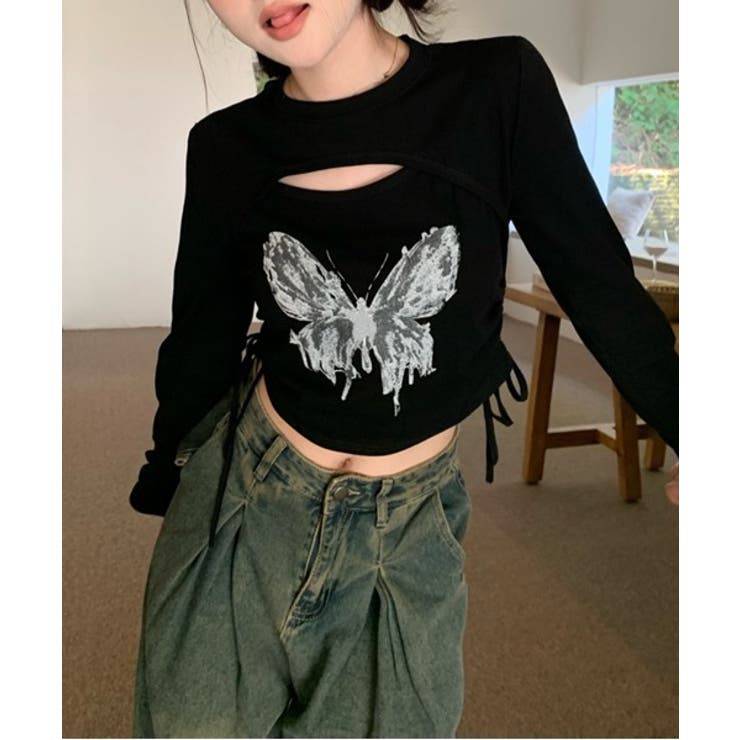 ユニークレイヤードプリントTシャツ | by muni:r | 詳細画像5 