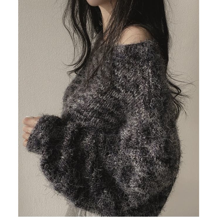 グラデーションボートネックニット/2023 FW COLLECTION | by muni:r | 詳細画像14 