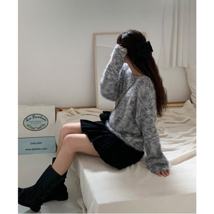 グラデーションボートネックニット/2023 FW COLLECTION | by muni:r | 詳細画像4 