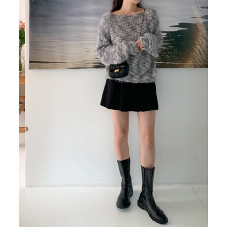 グラデーションボートネックニット/2023 FW COLLECTION | by muni:r | 詳細画像8 