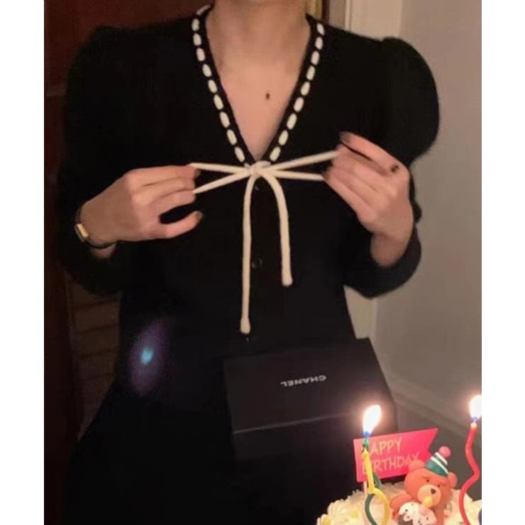 ステッチリボンニットカーディガン/2023 FW COLLECTION | by muni:r | 詳細画像13 