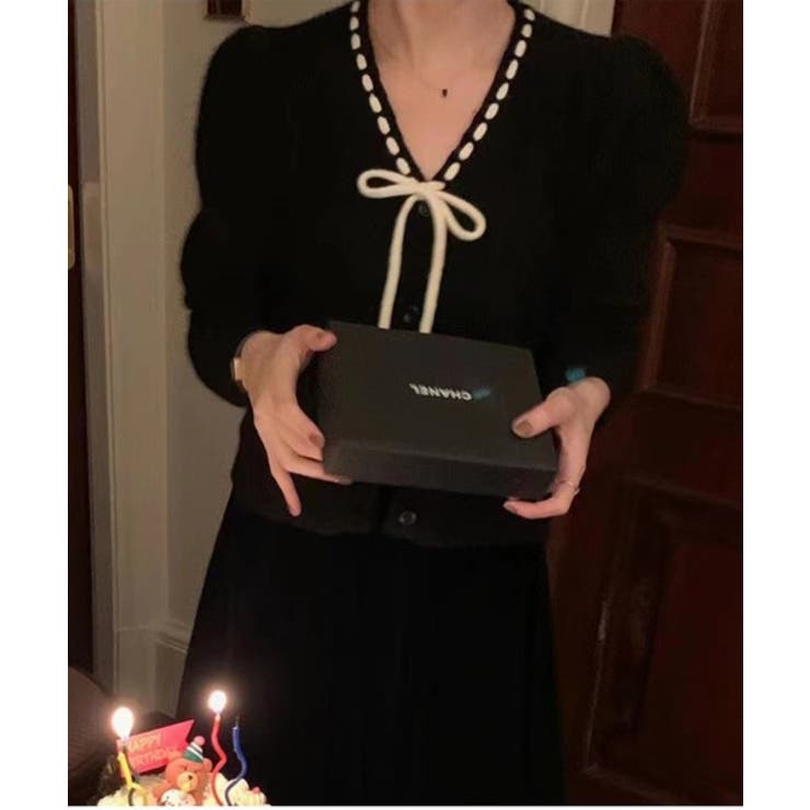 ステッチリボンニットカーディガン/2023 FW COLLECTION | by muni:r | 詳細画像15 