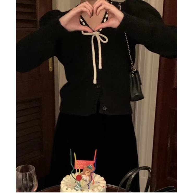 ステッチリボンニットカーディガン/2023 FW COLLECTION | by muni:r | 詳細画像16 