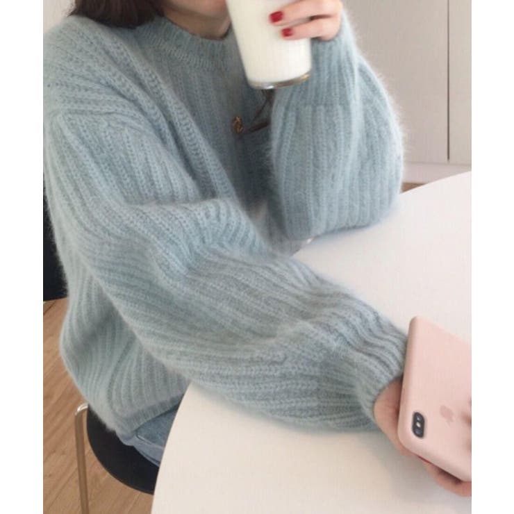 ソフトリブラウンドカラーニット | by muni:r | 詳細画像24 