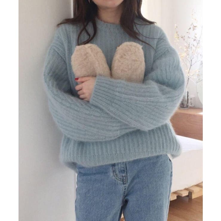 ソフトリブラウンドカラーニット | by muni:r | 詳細画像30 