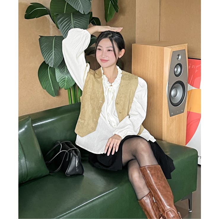 ニットバンディングプリーツスカート | by muni:r | 詳細画像17 