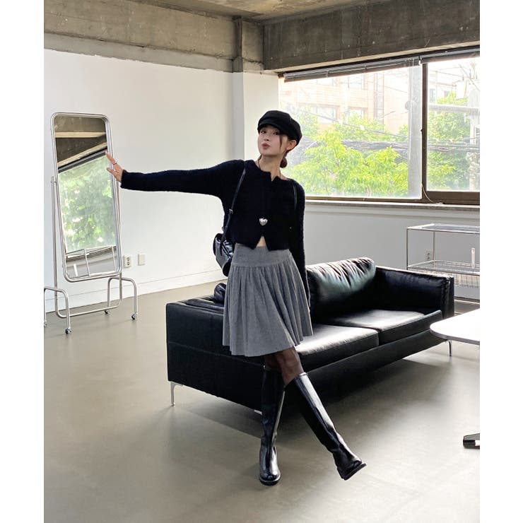 ニットバンディングプリーツスカート | by muni:r | 詳細画像35 