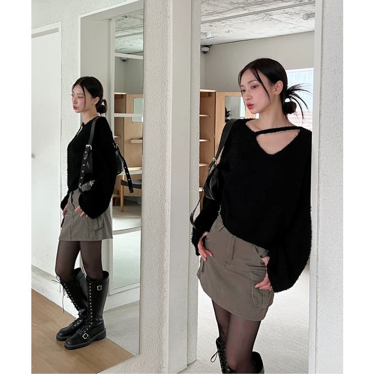 スリットもこもこニット | by muni:r | 詳細画像3 