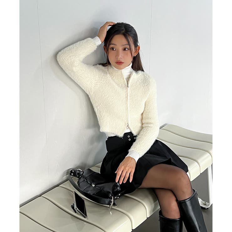 アンゴラ風ジッパーカーディガン | by muni:r | 詳細画像10 