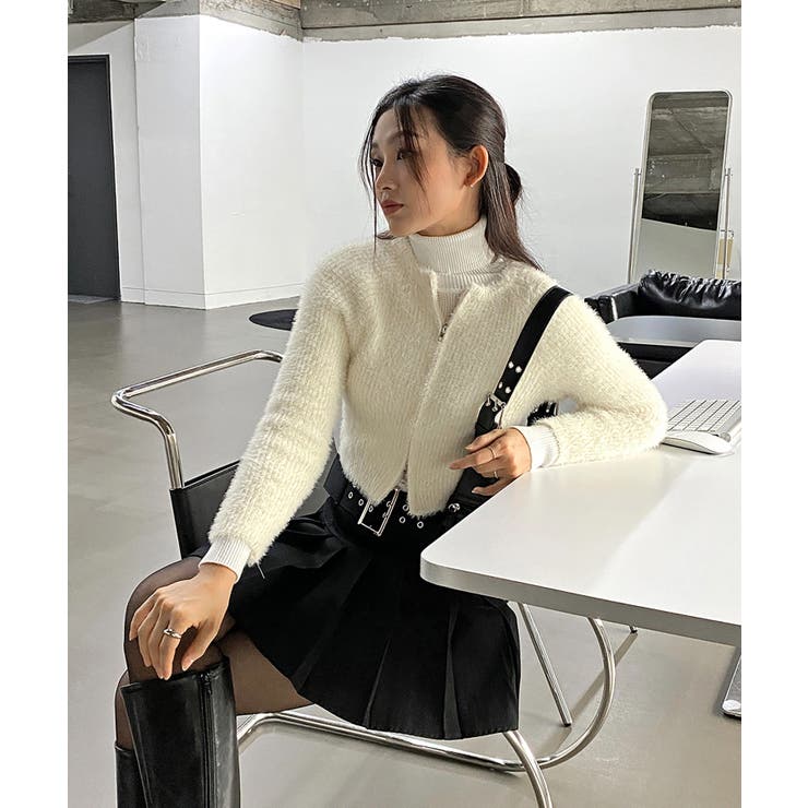 アンゴラ風ジッパーカーディガン | by muni:r | 詳細画像19 