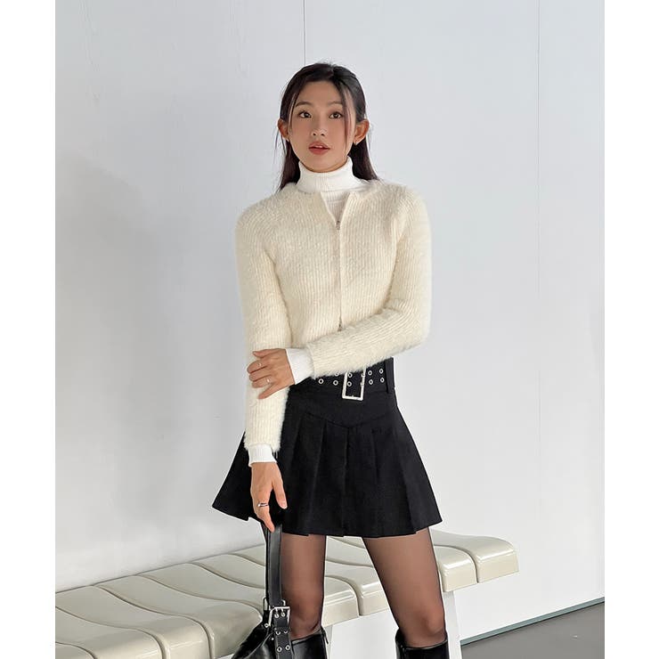 アンゴラ風ジッパーカーディガン | by muni:r | 詳細画像2 