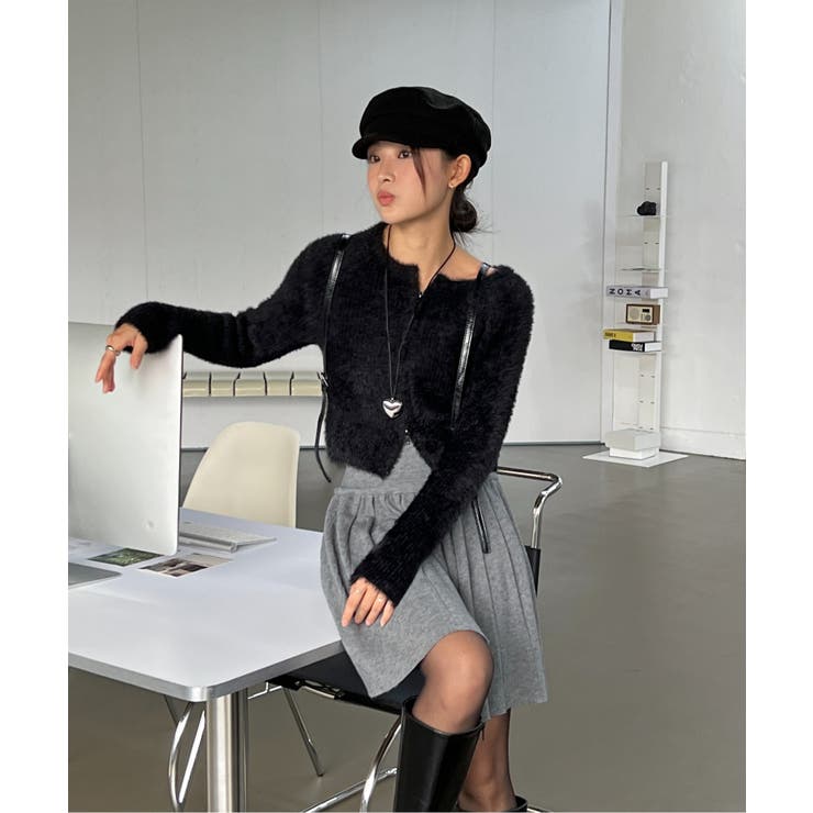 アンゴラ風ジッパーカーディガン | by muni:r | 詳細画像41 