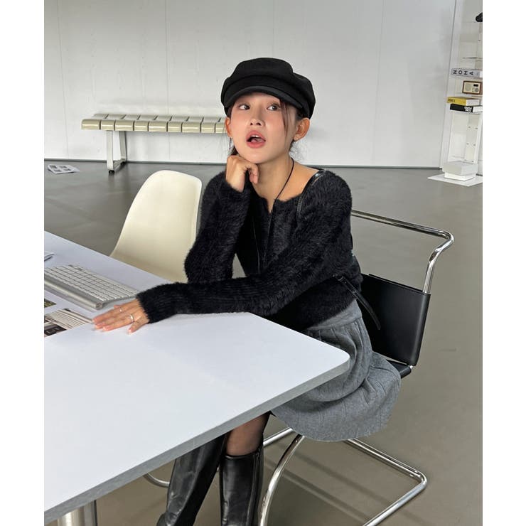 アンゴラ風ジッパーカーディガン | by muni:r | 詳細画像43 