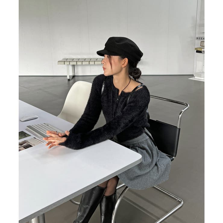 アンゴラ風ジッパーカーディガン | by muni:r | 詳細画像44 