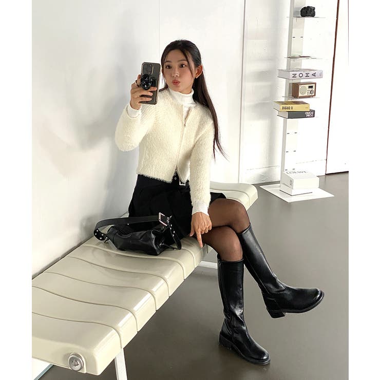 アンゴラ風ジッパーカーディガン | by muni:r | 詳細画像6 