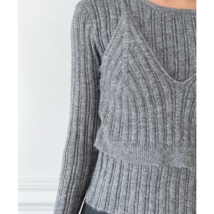 ビスチェレイヤードニット[品番：FROW0001240]｜by muni:r