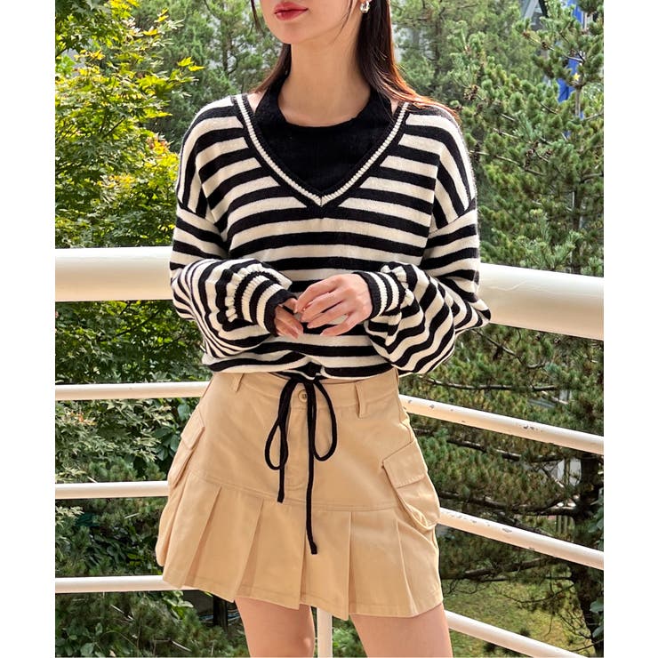 レイヤードホルターネックストリングニット | by muni:r | 詳細画像13 