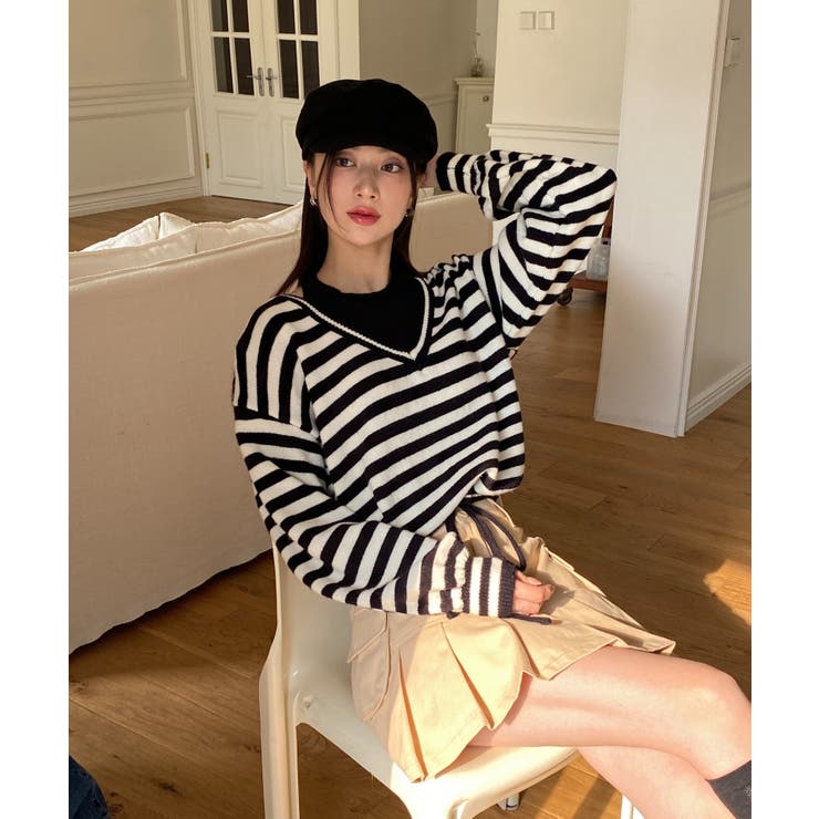 レイヤードホルターネックストリングニット | by muni:r | 詳細画像15 