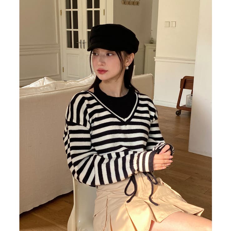 レイヤードホルターネックストリングニット | by muni:r | 詳細画像16 