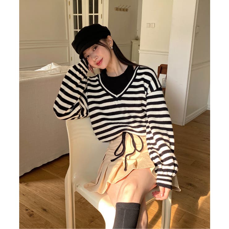 レイヤードホルターネックストリングニット | by muni:r | 詳細画像17 