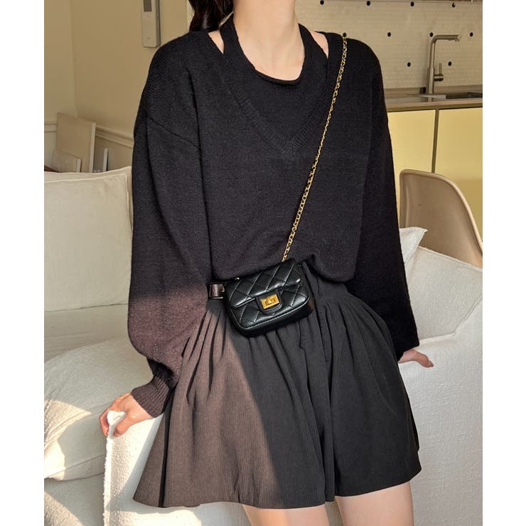 レイヤードホルターネックストリングニット | by muni:r | 詳細画像20 