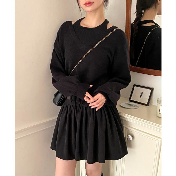 レイヤードホルターネックストリングニット | by muni:r | 詳細画像22 