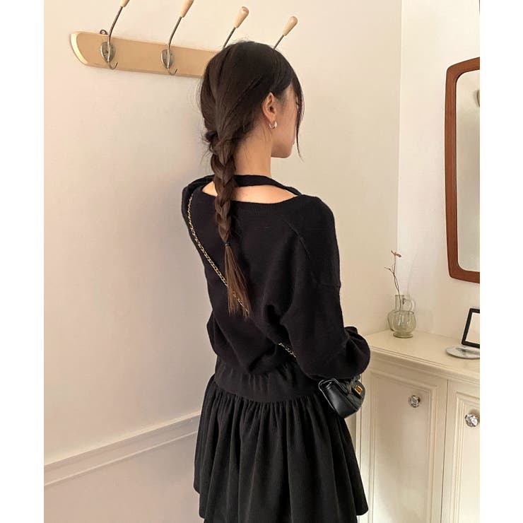 レイヤードホルターネックストリングニット | by muni:r | 詳細画像24 