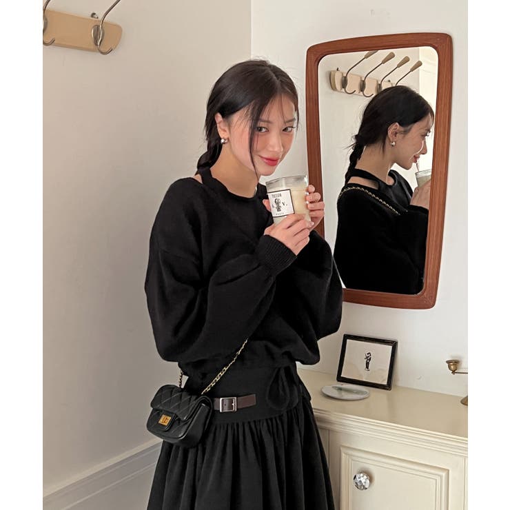 レイヤードホルターネックストリングニット | by muni:r | 詳細画像25 