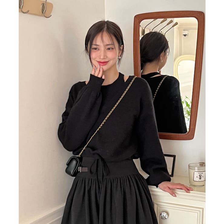 レイヤードホルターネックストリングニット | by muni:r | 詳細画像26 