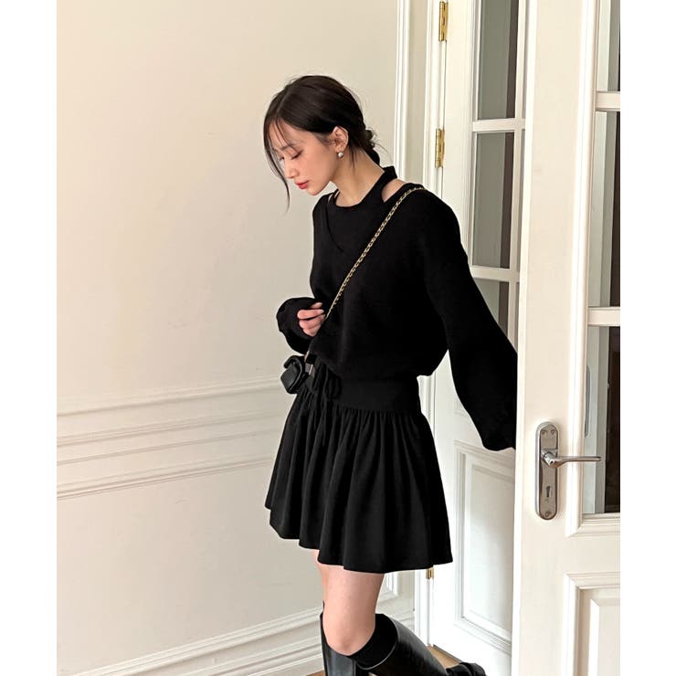 レイヤードホルターネックストリングニット | by muni:r | 詳細画像28 