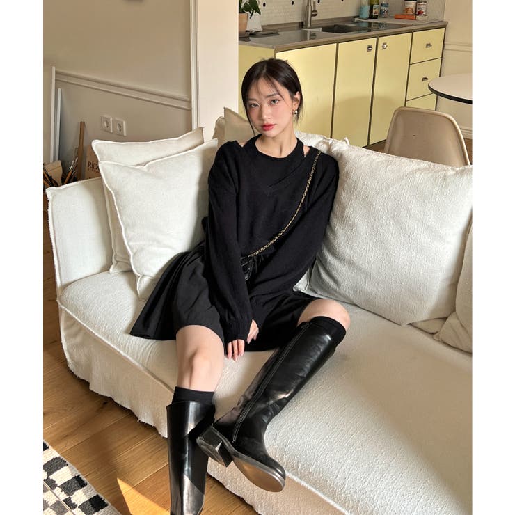 レイヤードホルターネックストリングニット | by muni:r | 詳細画像32 