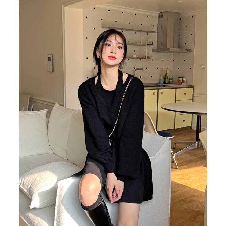 レイヤードホルターネックストリングニット | by muni:r | 詳細画像35 