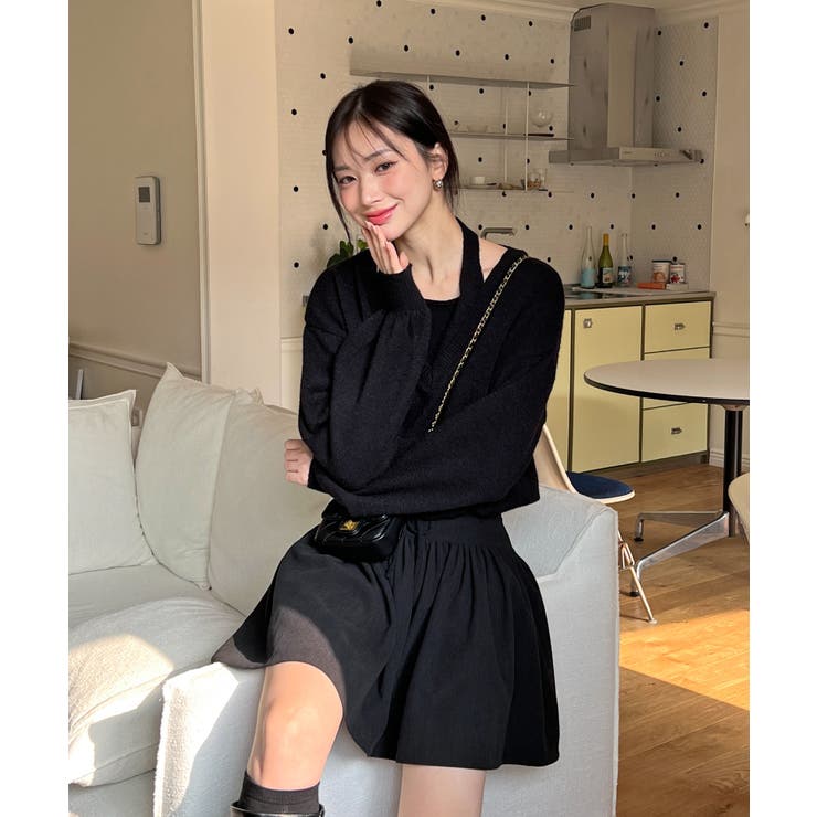 レイヤードホルターネックストリングニット | by muni:r | 詳細画像36 