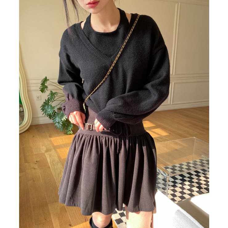 レイヤードホルターネックストリングニット | by muni:r | 詳細画像39 