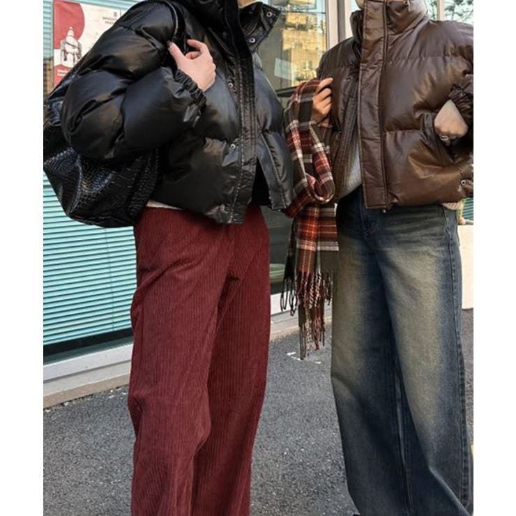 by muni:r ファーショートジャケット グレーコートバイムニール