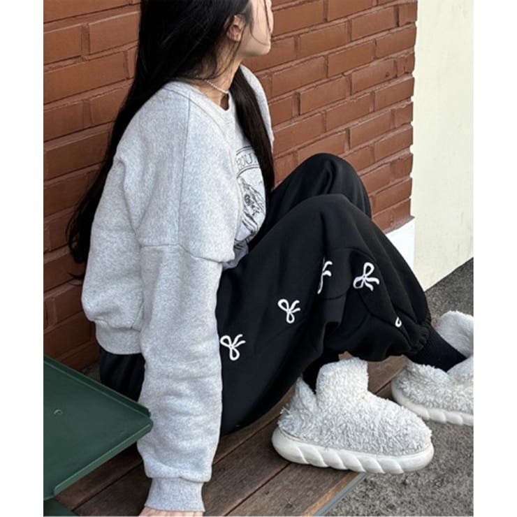 リボンプリントジョガーパンツ | by muni:r | 詳細画像10 