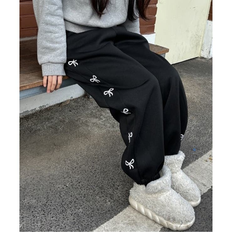 リボンプリントジョガーパンツ | by muni:r | 詳細画像11 