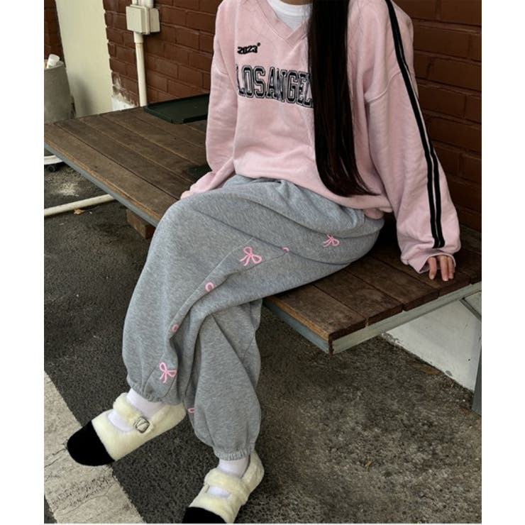 リボンプリントジョガーパンツ | by muni:r | 詳細画像16 