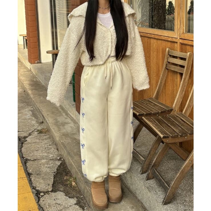 リボンプリントジョガーパンツ | by muni:r | 詳細画像5 