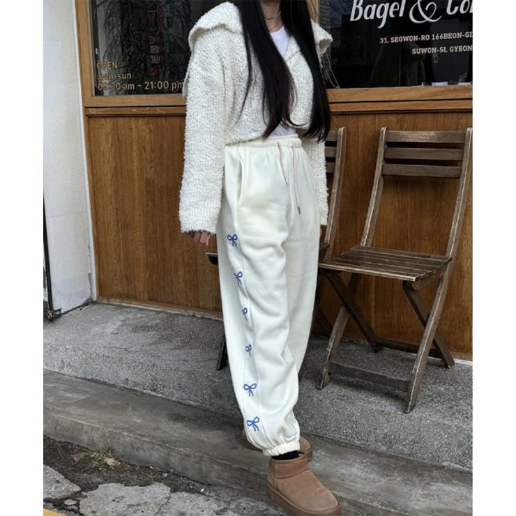 リボンプリントジョガーパンツ | by muni:r | 詳細画像8 