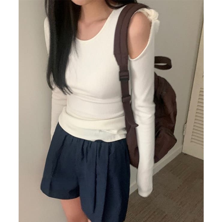 アンバルショルダーリボンTシャツ | by muni:r | 詳細画像10 