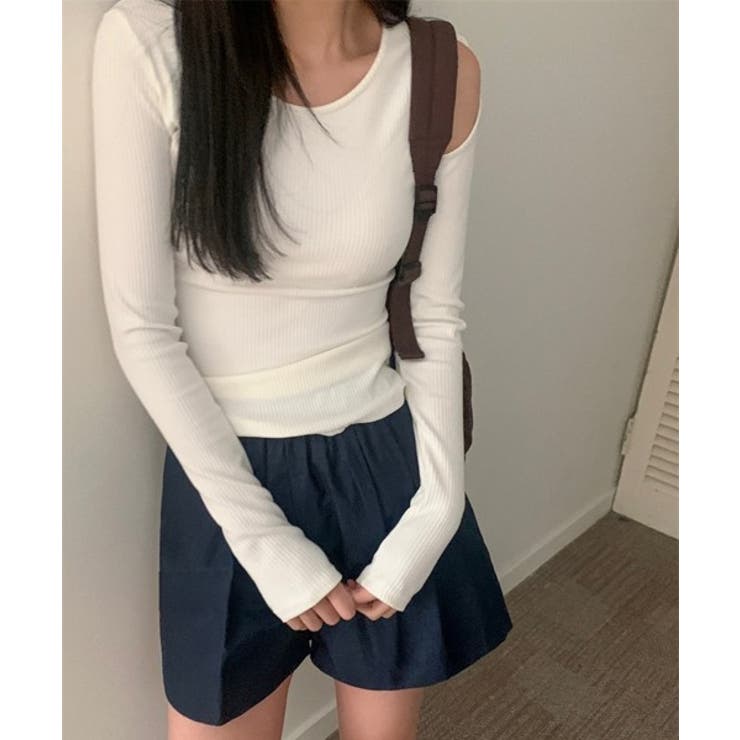 アンバルショルダーリボンTシャツ | by muni:r | 詳細画像5 