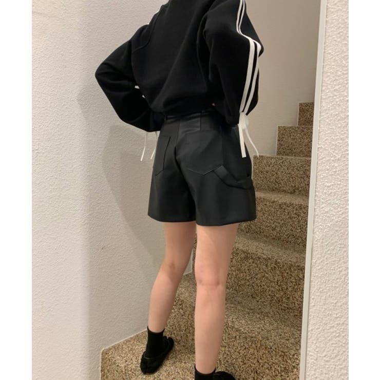 リボンバイカラークロップドスウェット | by muni:r | 詳細画像29 