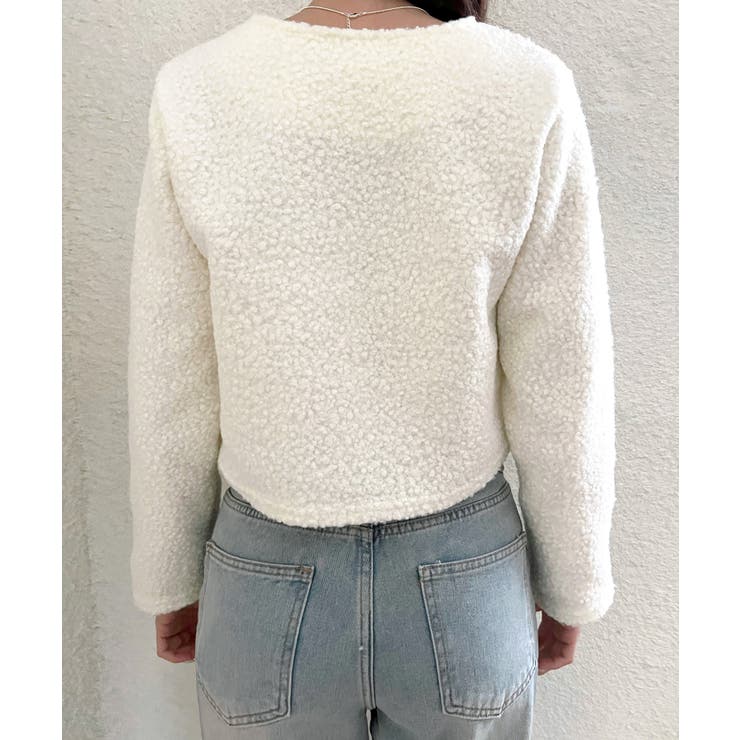 リボンジャケット リボン刺繍FレザーJK|ems excite | RETRO GIRL ONLINE STORE