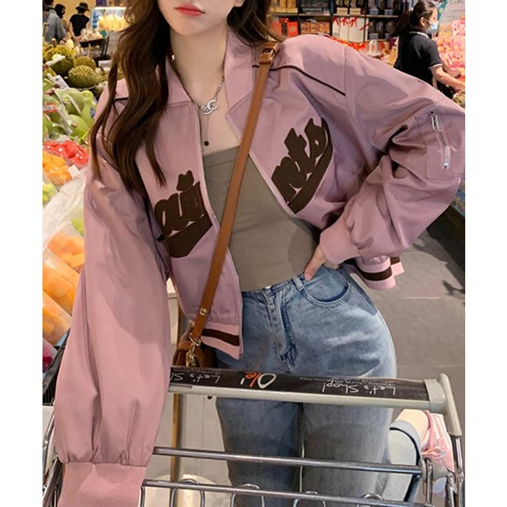 レタリングカジュアルスタジアムジャンパー | by muni:r | 詳細画像21