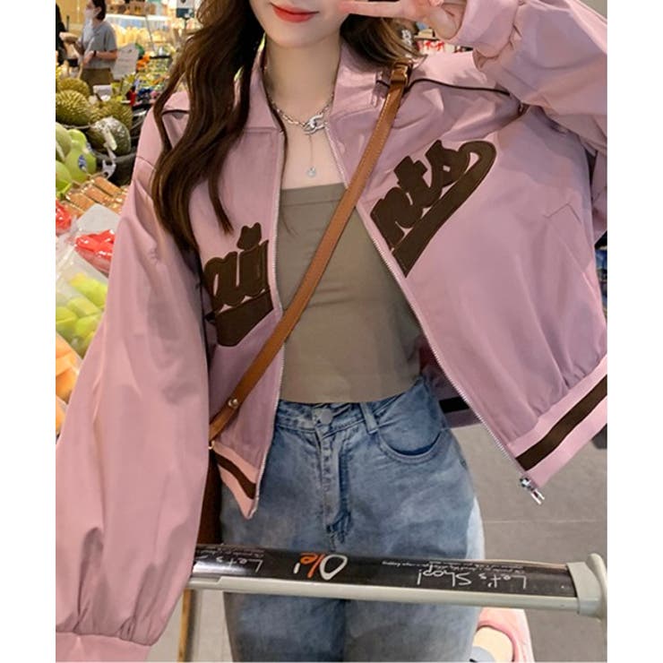 レタリングカジュアルスタジアムジャンパー | by muni:r | 詳細画像22