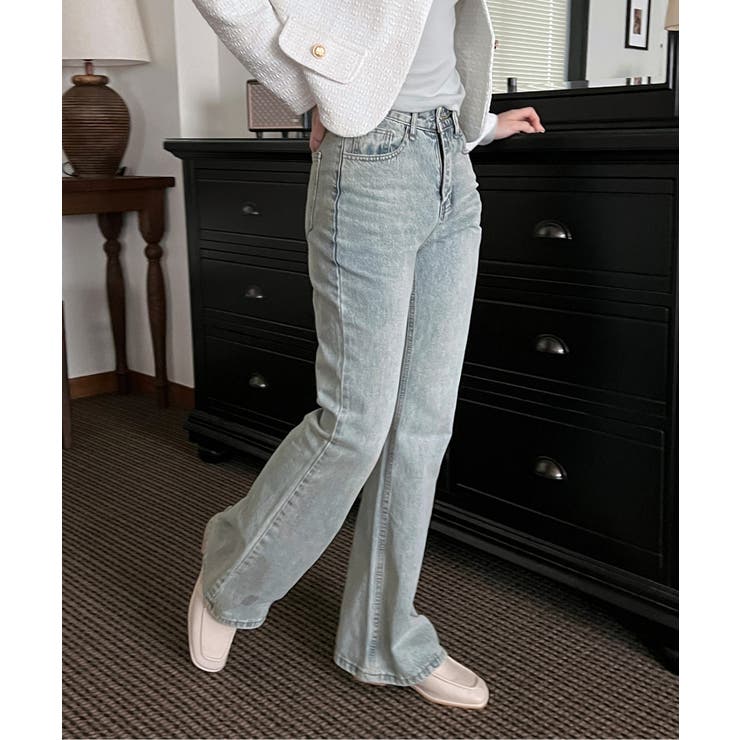 スリムウォッシングロングブーツカットデニム | by muni:r | 詳細画像41 