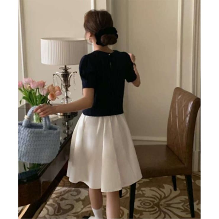 ピュアケーブル半袖パフニット | by muni:r | 詳細画像5 