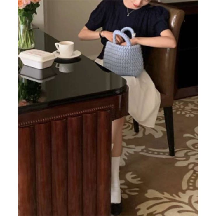 ピュアケーブル半袖パフニット | by muni:r | 詳細画像6 